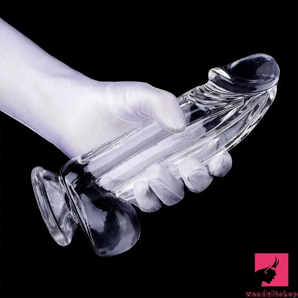 6.3in 7.28in 8.66in Realistic Clear Women Men Dildo With Suction Cup