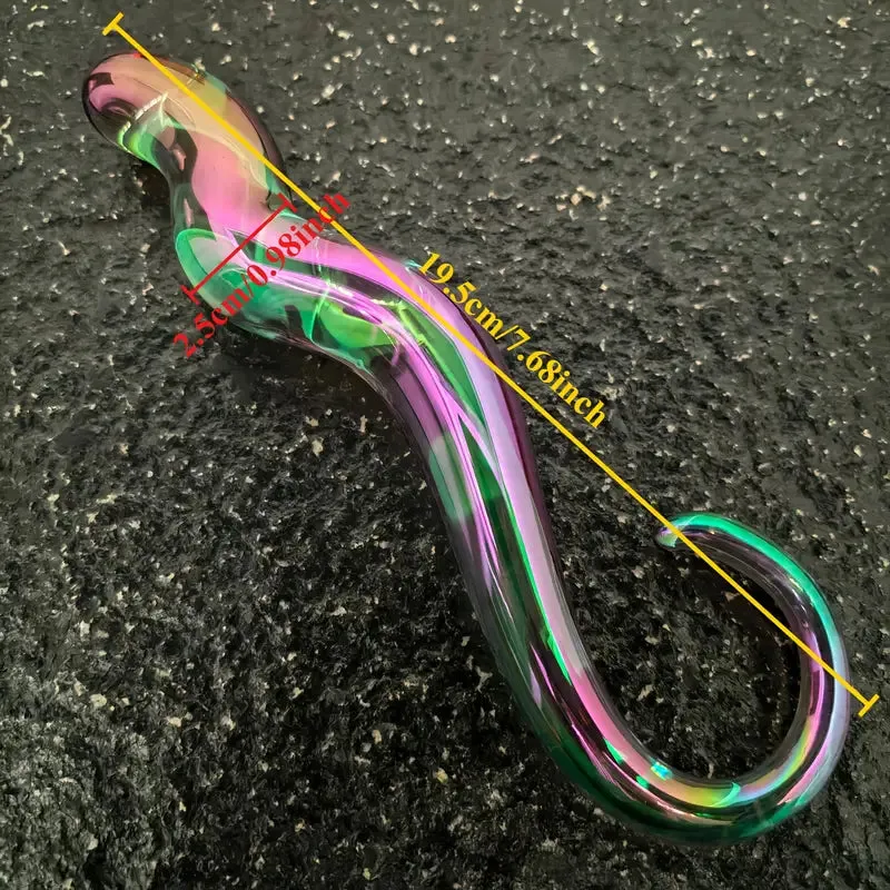 7.67 inch Fantasy Crystal Sex Toy Orgasmic Butt Plug Dildo For Adults