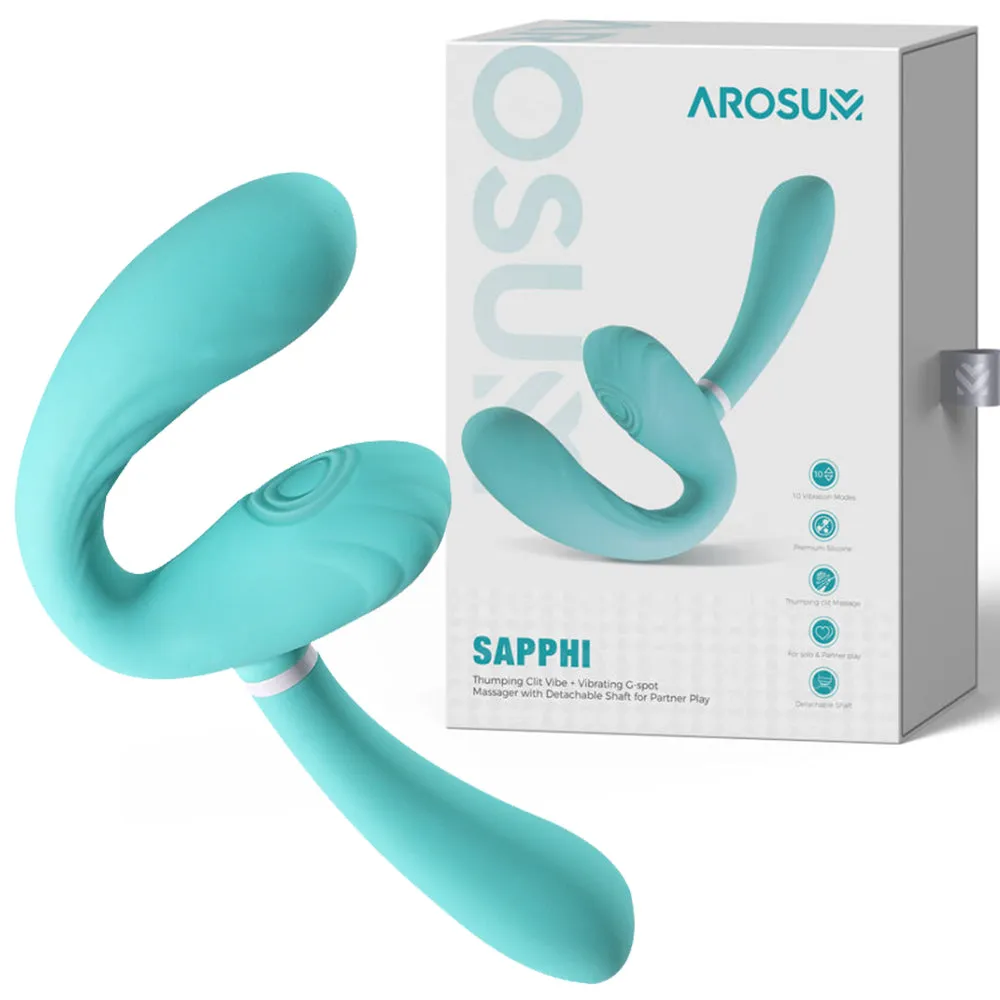 Arosum Sapphi Detachable Strapless Strap-on Double G-Spot Vibrator