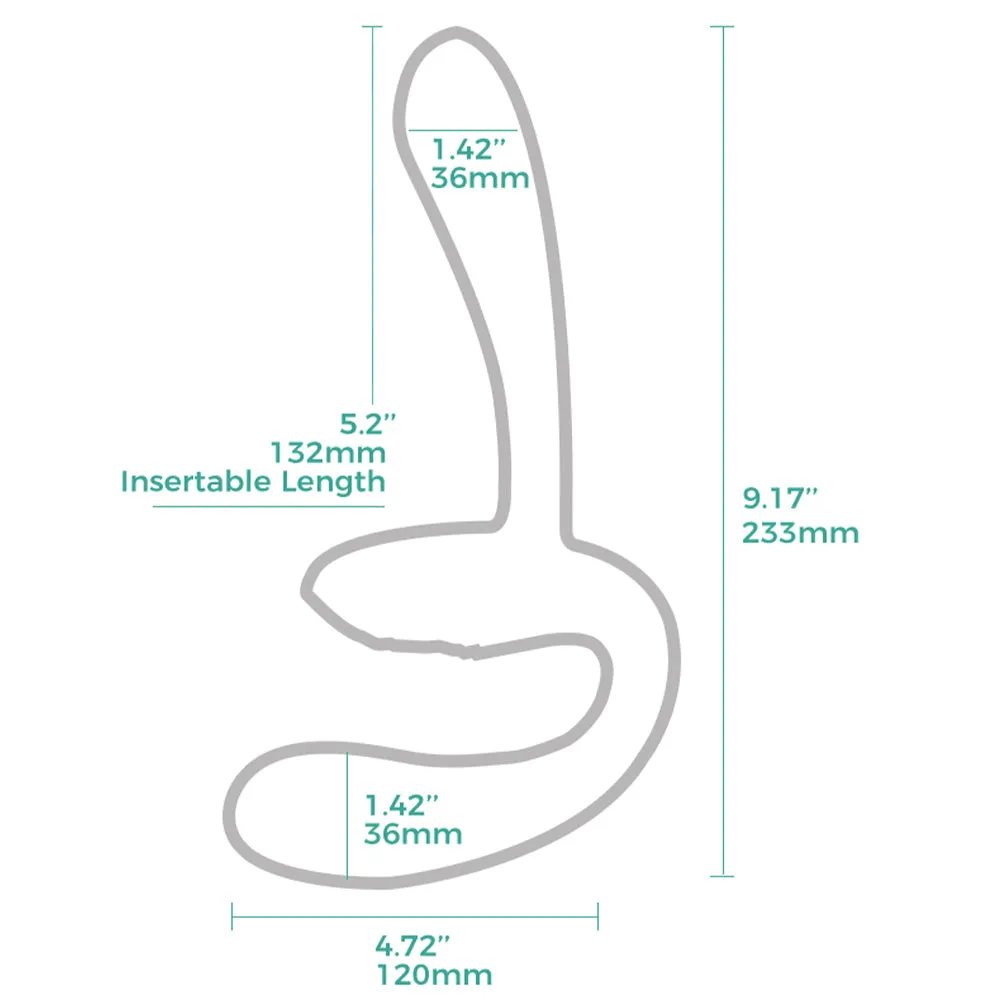 Arosum Sapphi Detachable Strapless Strap-on Double G-Spot Vibrator