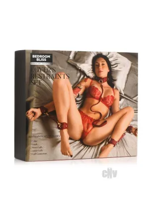 Bedroom Bliss Lovers Restraints Set Red