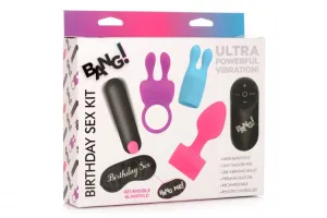 Birthday Sex Kit - C-Ring. Plug. C-Stim. Bullet and Blindfold