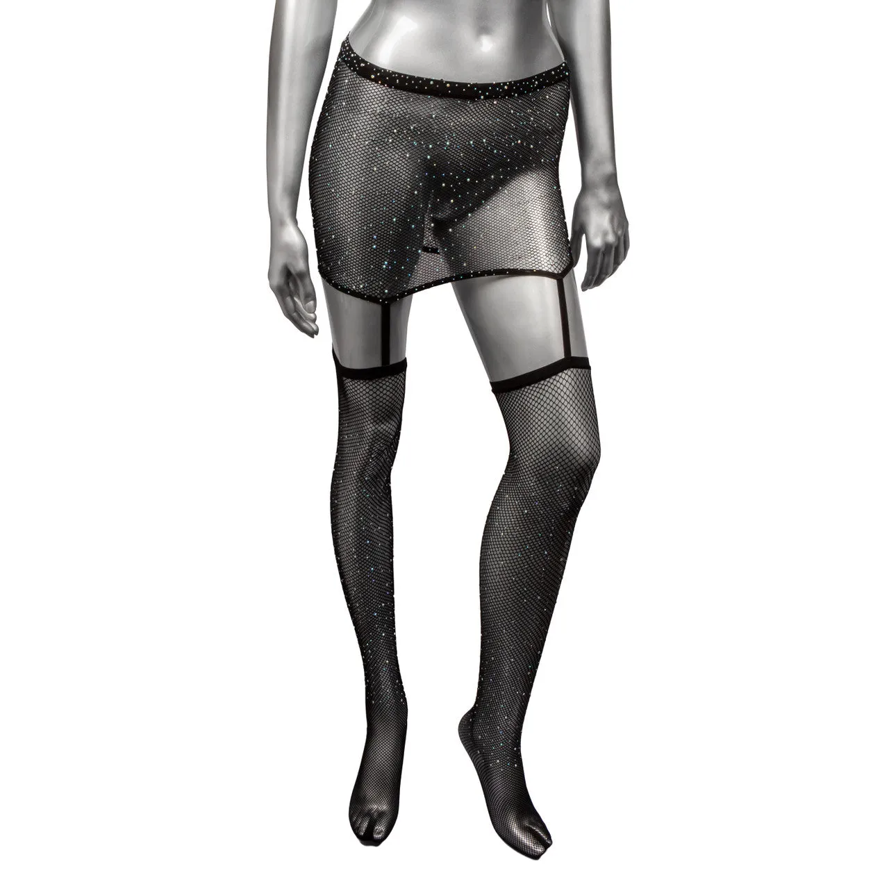 CalExotics Radiance One Piece Garter Skirt With Thigh Highs
