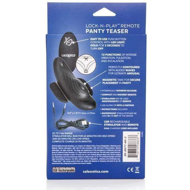 California Exotics - Lock N Play Remote Panty Vibrator (Black)