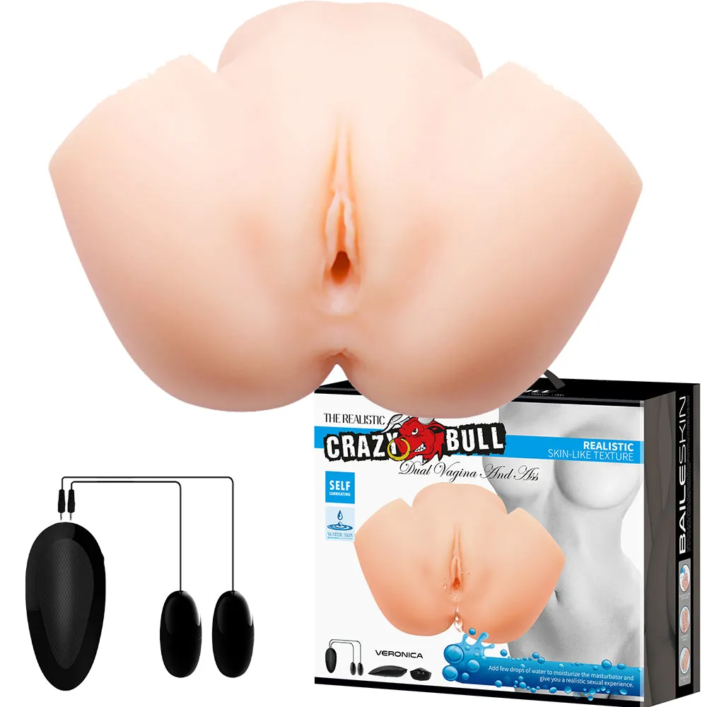 Crazy Bull Veronica Vibrating Realistic Vagina & Anal Masturbator Doll Torso