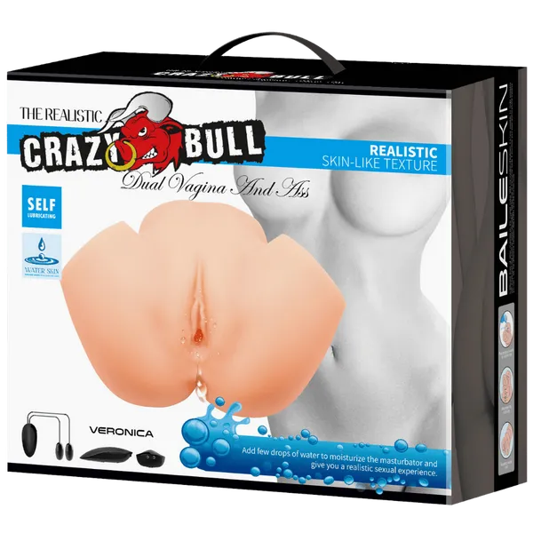 Crazy Bull Veronica Vibrating Realistic Vagina & Anal Masturbator Doll Torso