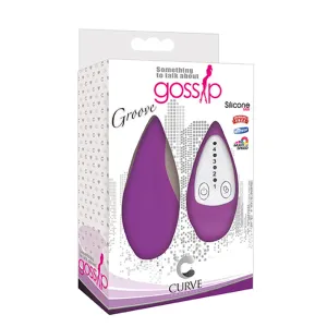 Curve Toys Gossip Groove Remote-Controlled Waterproof Silicone Egg Vibrator Violet