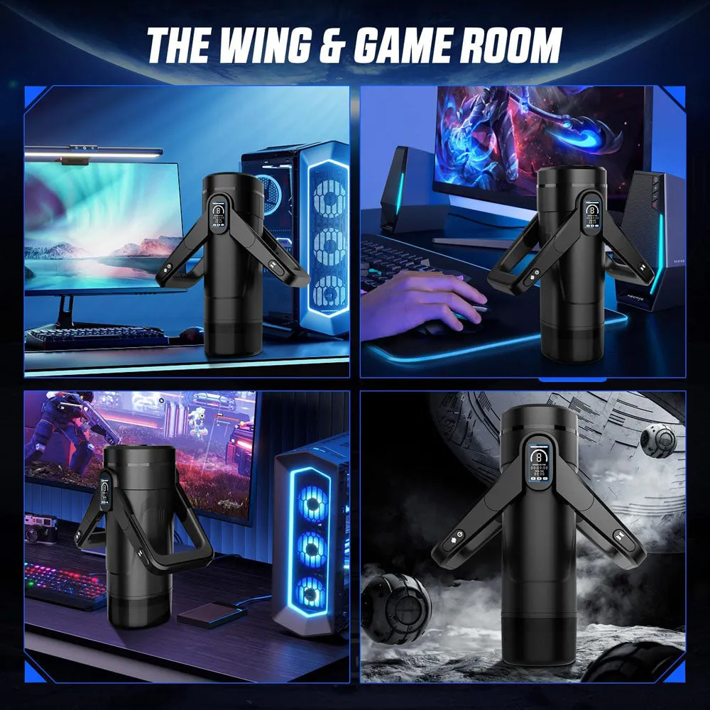 CyberSkin The Wing Thrusting Vibrating Auto Masturbator Heated