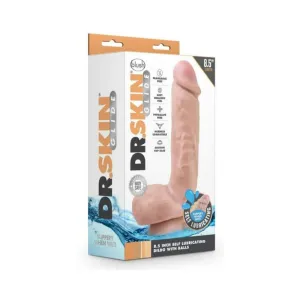 Dr. Skin Glide 8.5 Self-lubricating Dildo With Balls