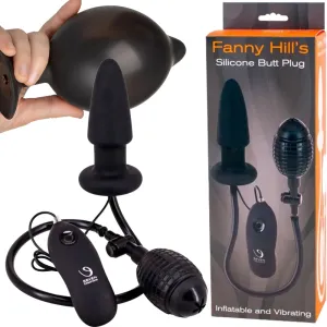 Fanny Hills Inflatable Vibrating Silicone Anal Butt Plug Balloon Couples Sex Toy