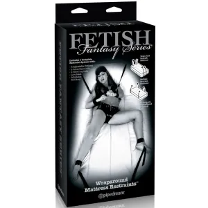 Fetish Fantasy Series Limited Edition Wraparound Mattress Restraints Kit Black