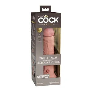 King Cock Elite 8 in. Dual Density Silicone Cock Realistic Dildo With Suction Cup Beige
