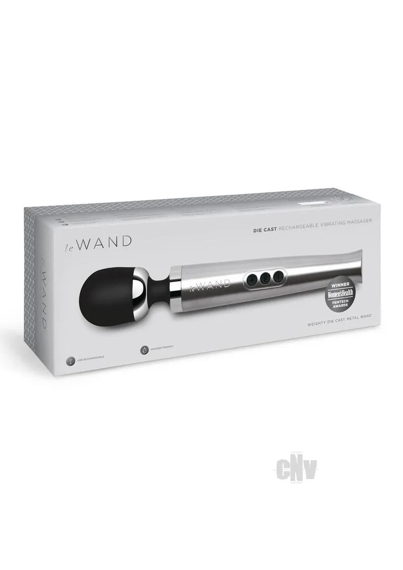 Le Wand Diecast Usb Massager Slvr