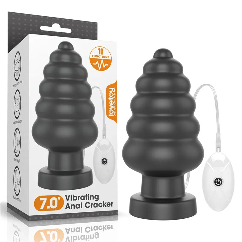 Lovetoy King Sized 7'' Vibrating Anal Cracker Butt Plug Dildo