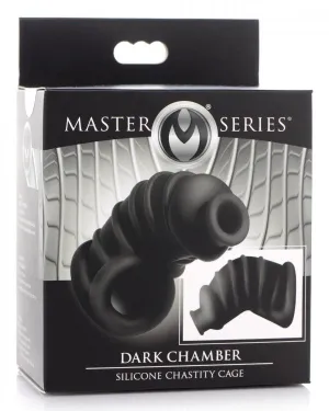 MASTER SERIES DARK CHAMBER SILICONE CHASTITY CAGE