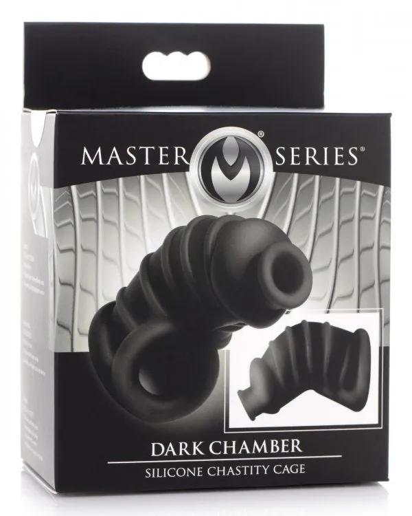 MASTER SERIES DARK CHAMBER SILICONE CHASTITY CAGE