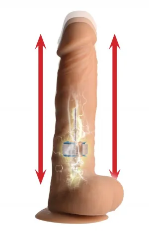 Master Series Power Pounder Realistic Trusting Silicone Dildo - Ivory