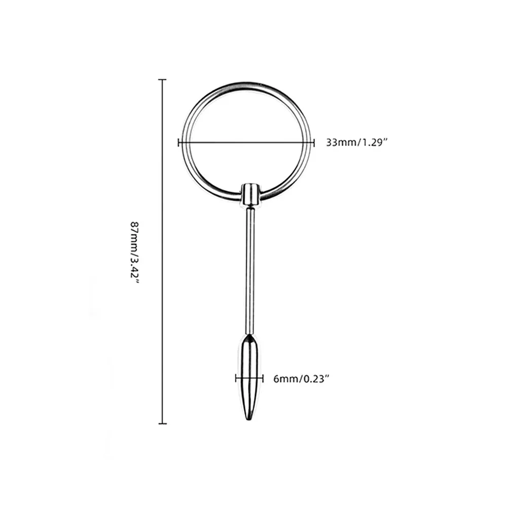 Metal Urethral Sounding SM Sex Toy Penis Plug For Male Masturbation