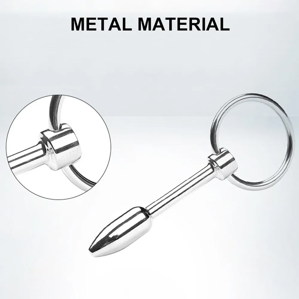 Metal Urethral Sounding SM Sex Toy Penis Plug For Male Masturbation