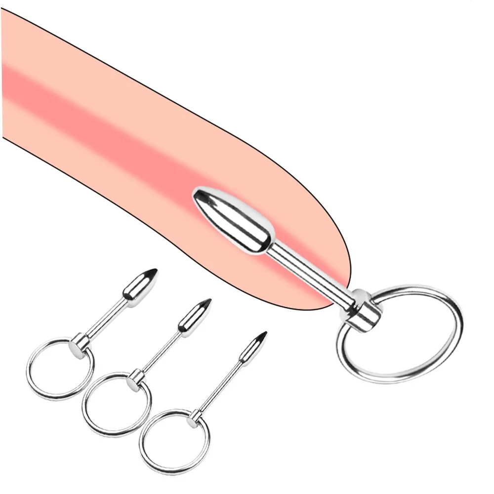 Metal Urethral Sounding SM Sex Toy Penis Plug For Male Masturbation