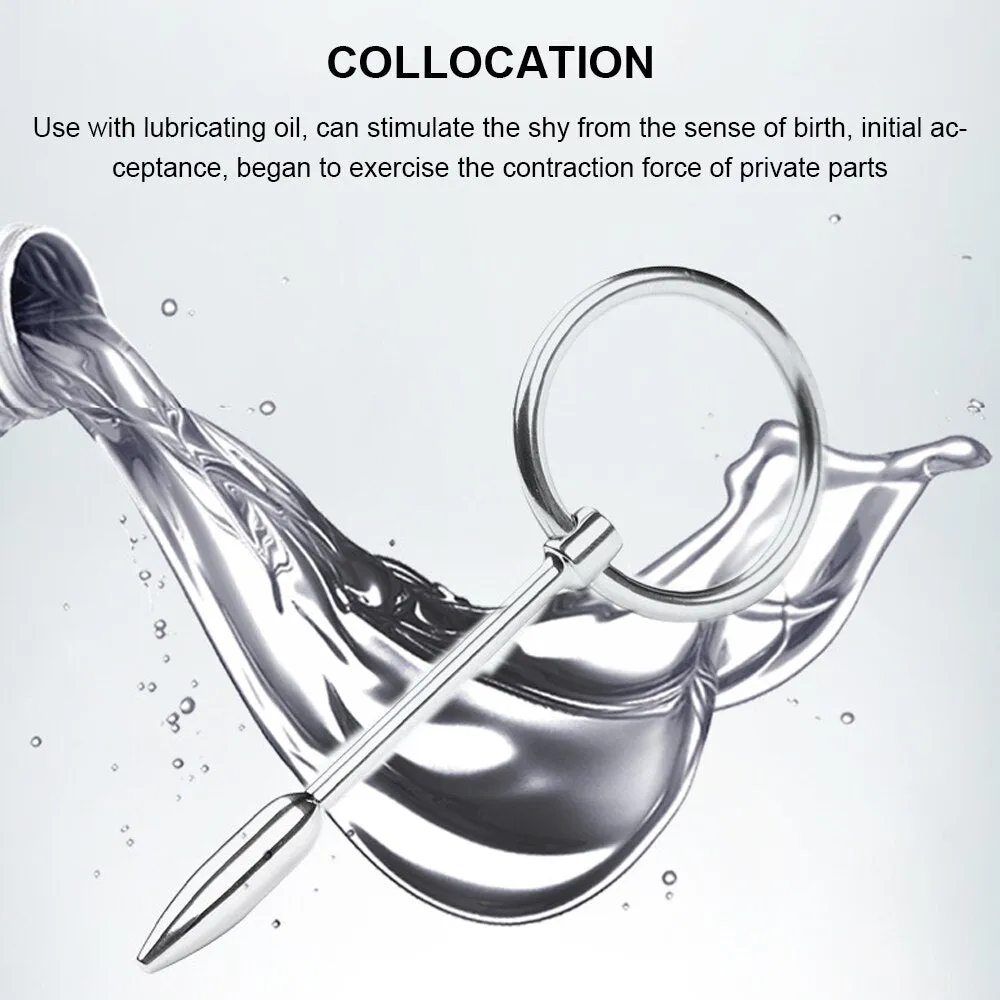 Metal Urethral Sounding SM Sex Toy Penis Plug For Male Masturbation