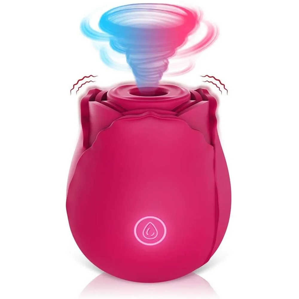 Omysky Rose Flower Toy With Tongue Licking Sucking Vibrator