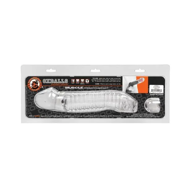 Oxballs - Muscle Cock Sheath Silicone Cock Sleeve (Clear)