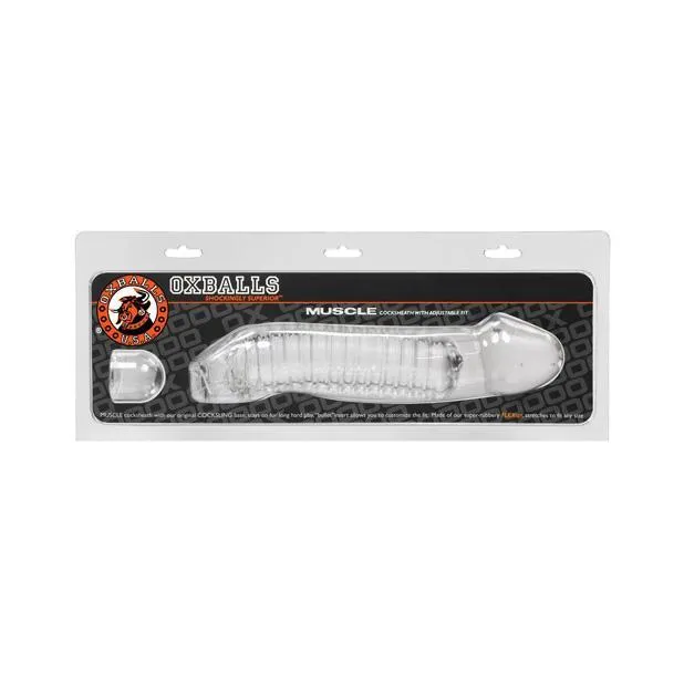Oxballs - Muscle Cock Sheath Silicone Cock Sleeve (Clear)