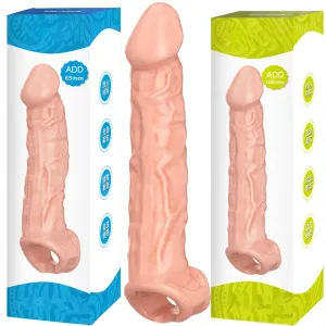 Realistic Penis Extender Sleeve Delay Cock Extension Ring Large Couples Sex Toy