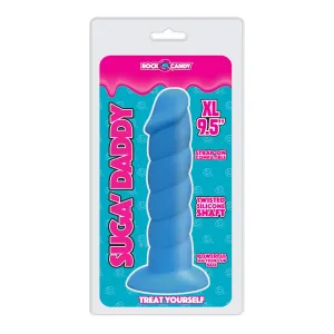 Rock Candy Suga Daddy 9.5' Silicone Dildo - Blue