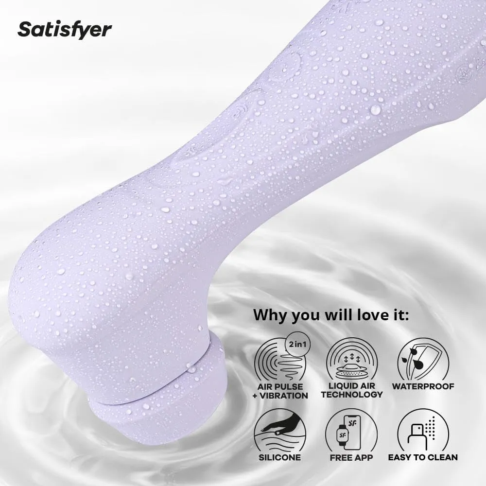 Satisfyer Pro 2 Gen 3 APP Liquid Air Pulse Clitoral Stimulator Vibrator Purple