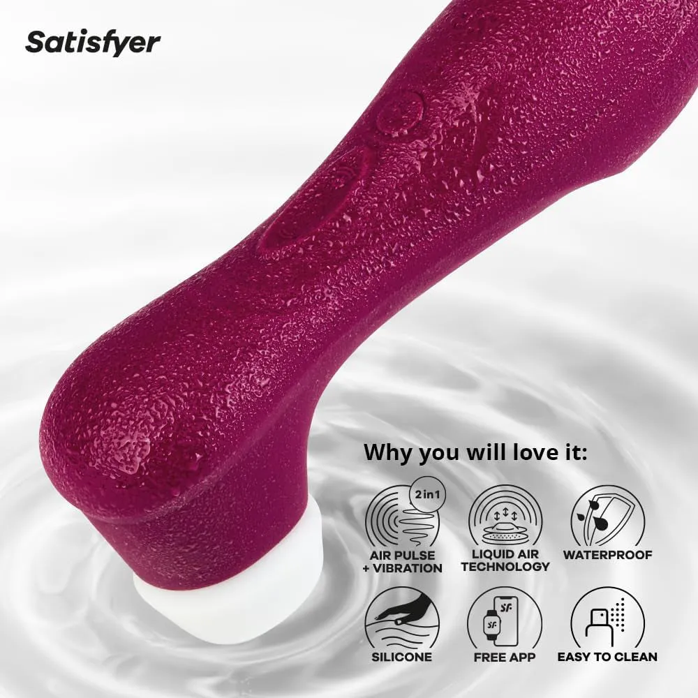Satisfyer Pro 2 Gen 3 APP Liquid Air Pulse Clitoral Stimulator Vibrator Red