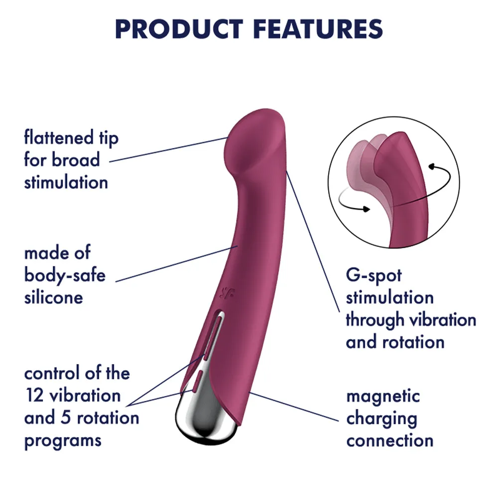 Satisfyer Spinning G-Spot 1 Rotating Vibrator Vaginal Anal Couples USB Sex Toy