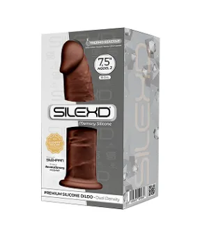 Silexd 7.5 Model 2 Realistic Silicone Dildo Suction Cup Brown