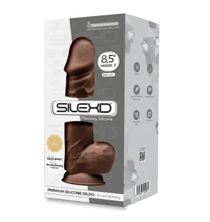 Silexd 8.5 Model 4 Silicone Dildo Suction Cup Balls Brown