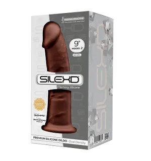 Silexd 9 Model 2 Silicone Realistic Dildo Suction Cup Brown