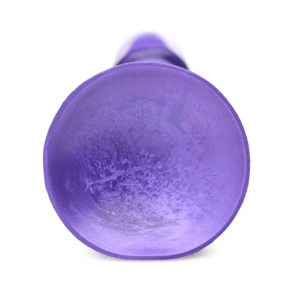 Simply Sweet 7 in. Metallic Silicone Dildo Purple
