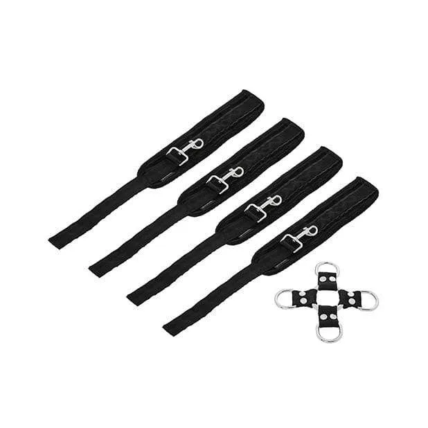 Sportsheets - Five Piece Hog Tie and Cuff Set (Black)