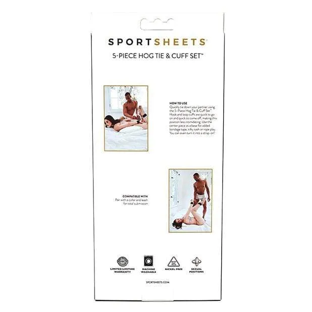 Sportsheets - Five Piece Hog Tie and Cuff Set (Black)