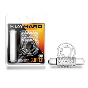 Stay Hard Vibrating Super Clitifier Cockring Clear