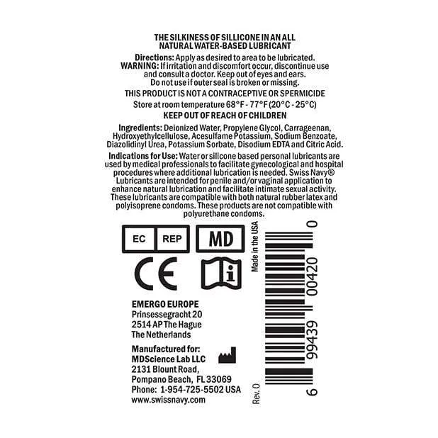 Swiss Navy - All Natural Water Based Lubricant