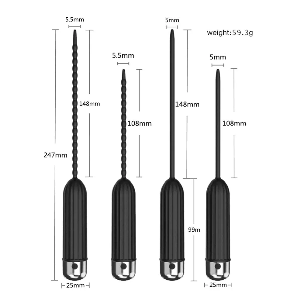 Ten Vibrating Modes Silicone Urethral Sounding Penis Plug Vibrator