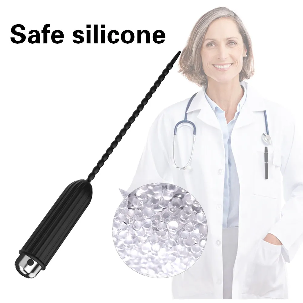 Ten Vibrating Modes Silicone Urethral Sounding Penis Plug Vibrator