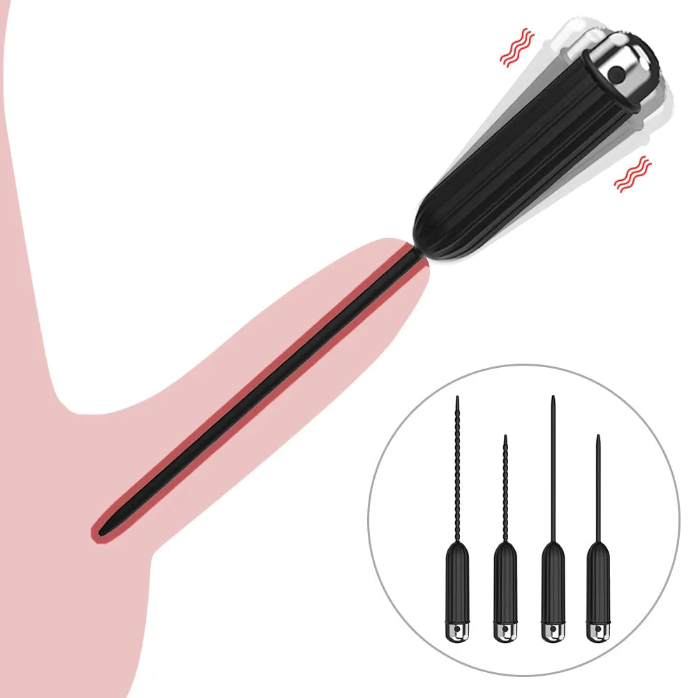 Ten Vibrating Modes Silicone Urethral Sounding Penis Plug Vibrator