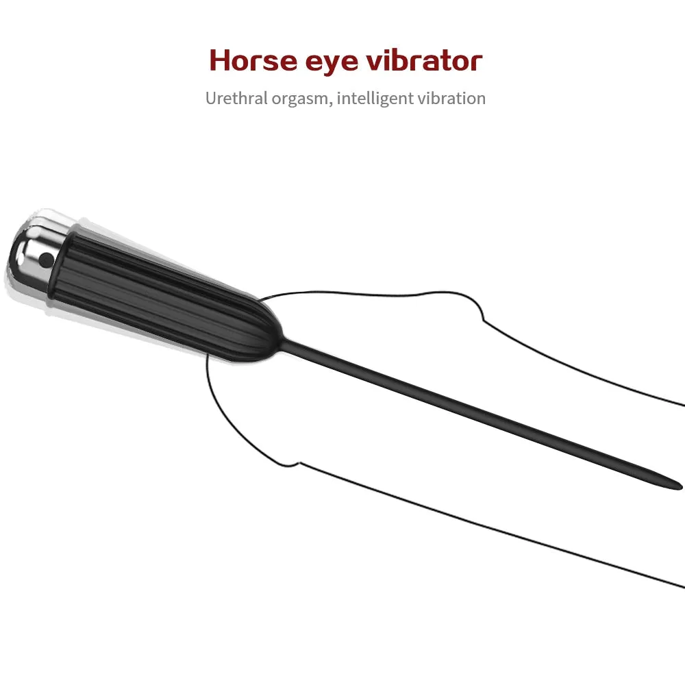 Ten Vibrating Modes Silicone Urethral Sounding Penis Plug Vibrator