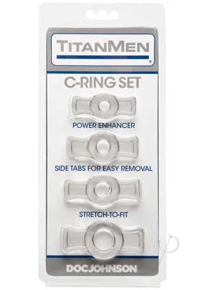 Titanmen Cock Ring Set Clear