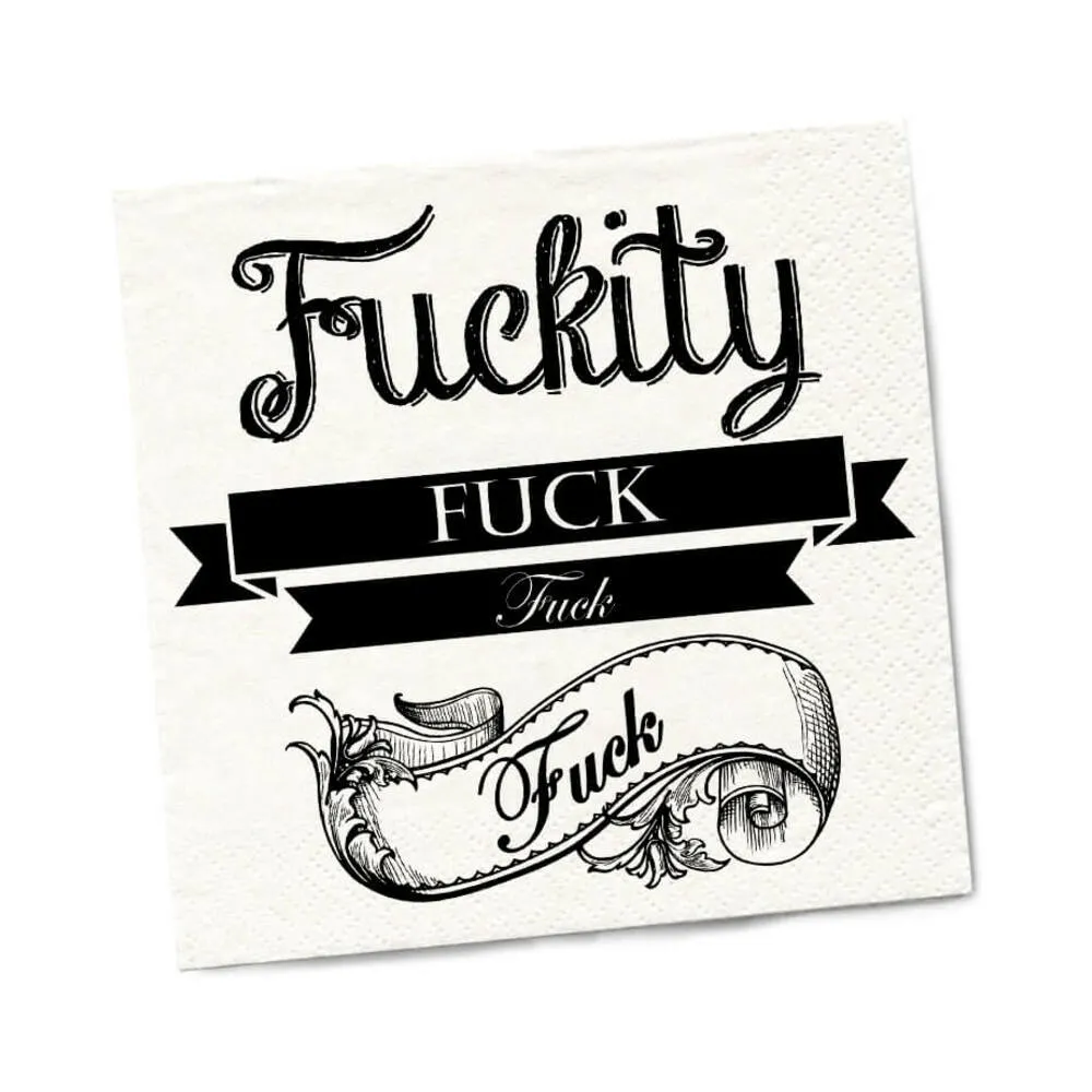 Twisted Wares Fuckity Fuck Fuck Fuck Napkins 20-pack