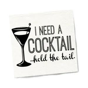 Twisted Wares I Need A Cocktail... Hold The Tail Napkins 20-pack