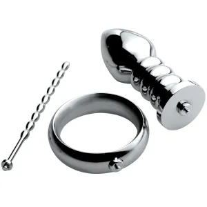 Zeus Deluxe Series Voltaic for Him Stainless Steel Male E-Stim Kit