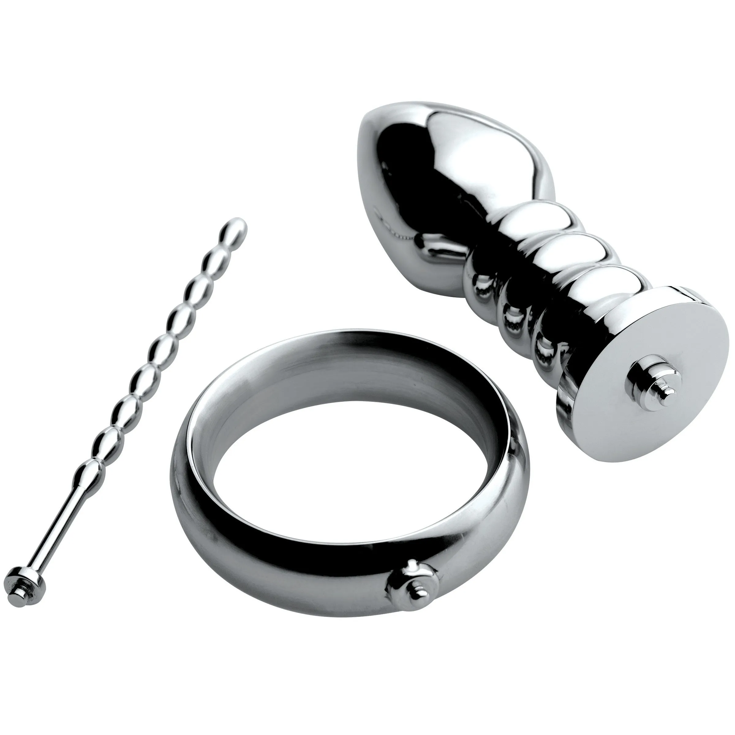 Zeus Deluxe Series Voltaic for Him Stainless Steel Male E-Stim Kit